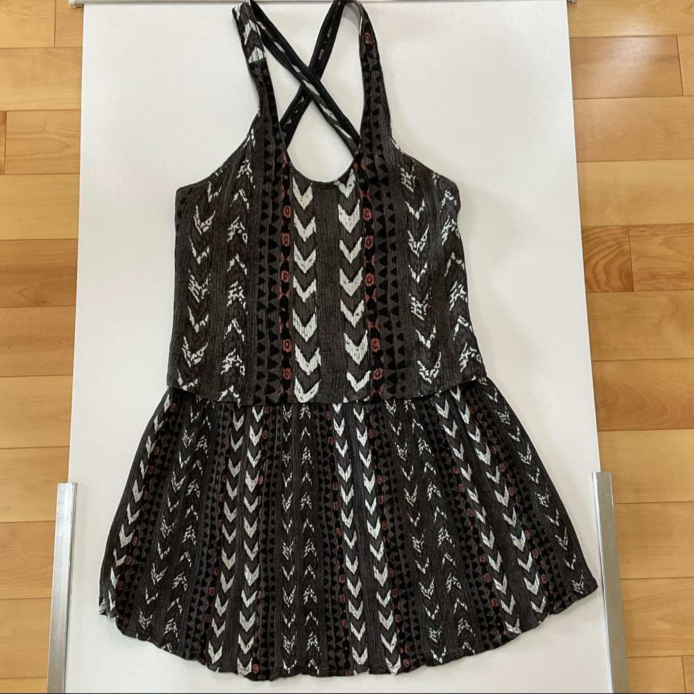 Aritzia Wilfred Knit Sleeveless Mini Dress Aztec Print Size S